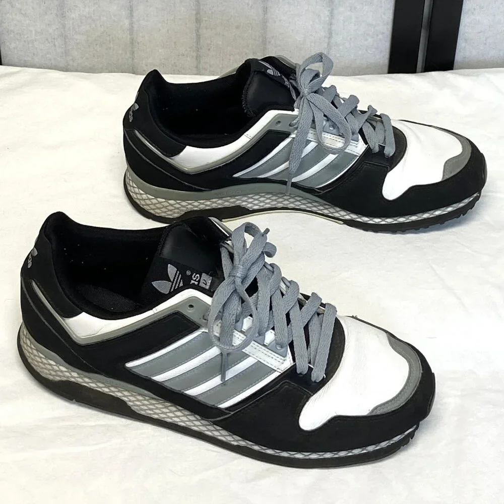 Adidas ZXZ ADV 2008 Retro Black Grey White 10.5 Lace Up Low Top Running Shoes